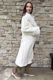 Verbier Premium Faux Fur Coat Stone